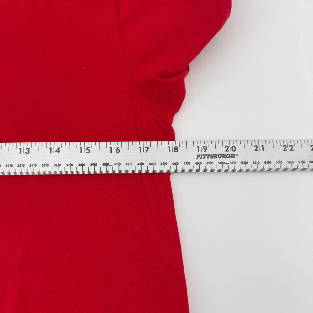 Nike Air Mens Red Graphic T-Shirt‎ Geometric Number One Hand Small Athletic Cut